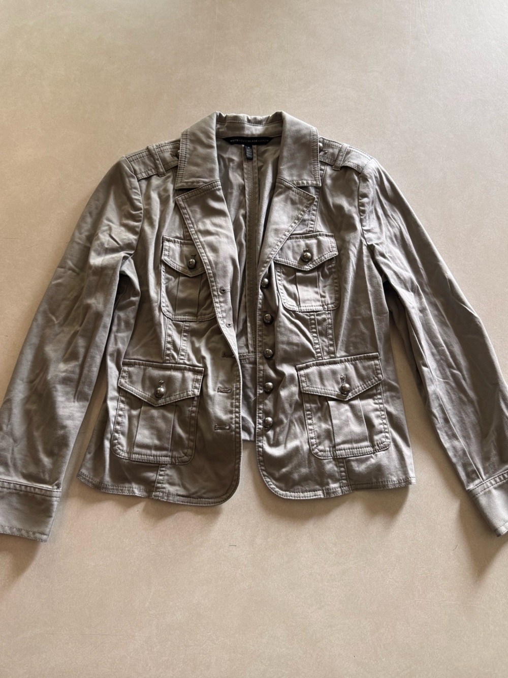 Grey Utility Jacket by White House Black Market